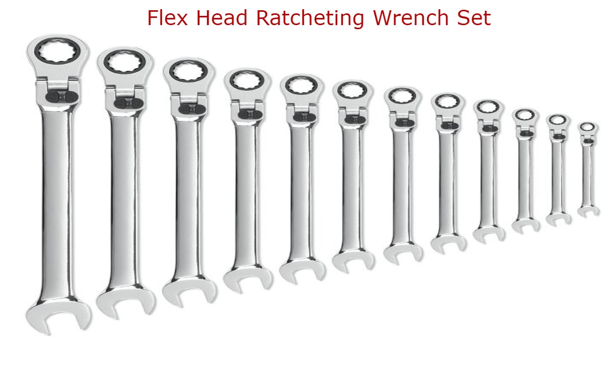 flex head ratcheting wrench set